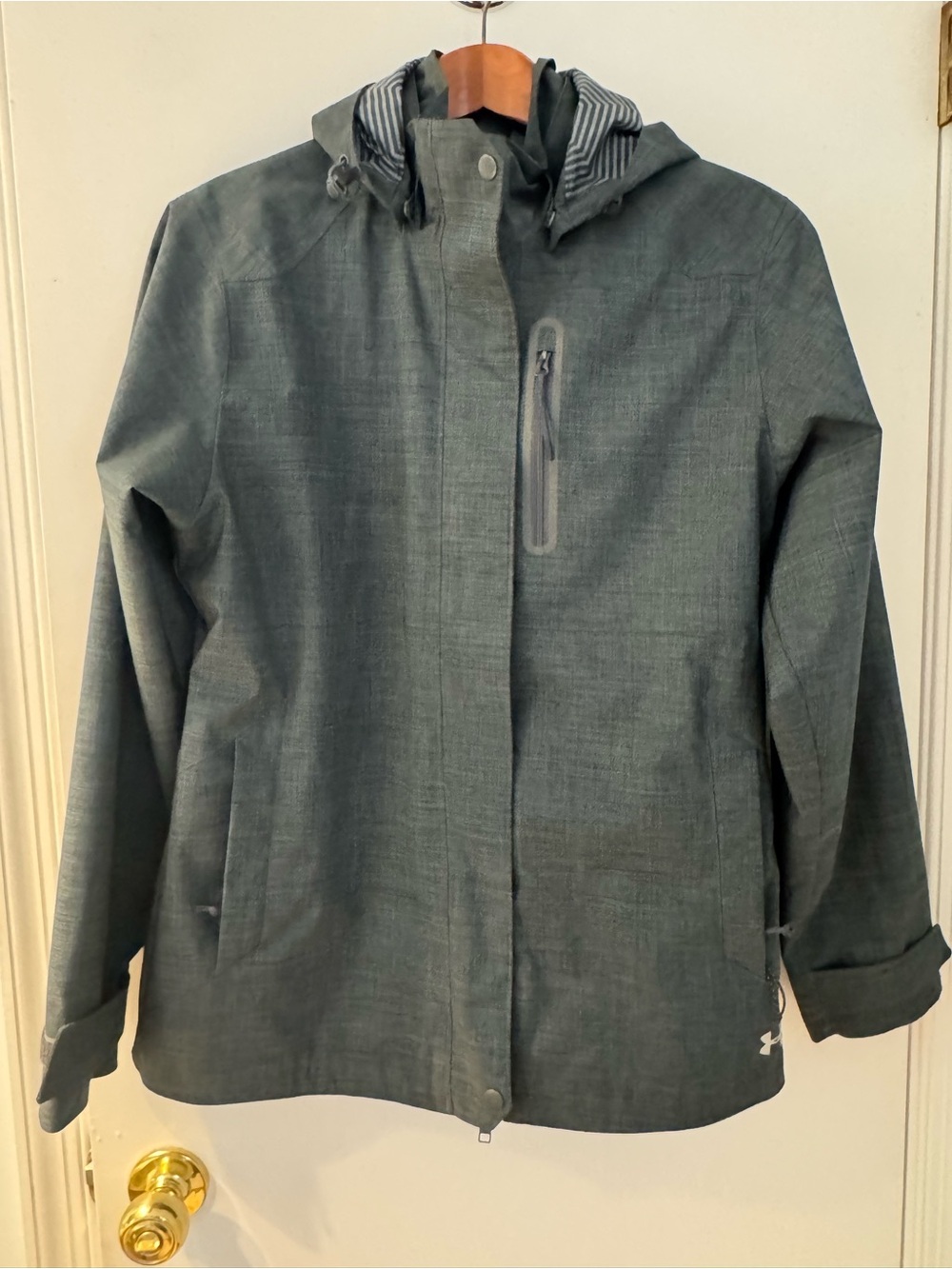 Under Armour Women’s Storm Coldgear Infrared Rain Jacket Shell Only Charcoal MED